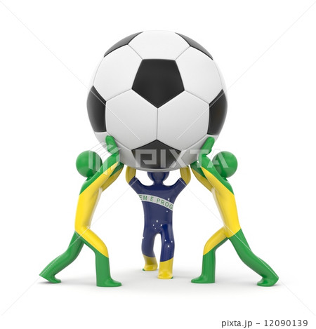 Sport concept. Ball with Brazilian flag Sport concept. Ball with Brazilian flag 12090139