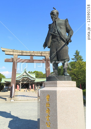 大阪 豊国神社 豊臣秀吉像の写真素材