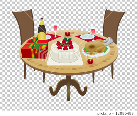 クリスマス_丸いテーブル クリスマス_丸いテーブル 12090498