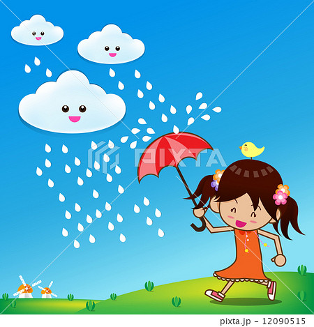 Little girl in rainny day 001 12090515