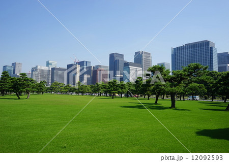 9月都市の風景・街並み502皇居前の超高層ビル群 9月都市の風景・街並み502皇居前の超高層ビル群 12092593