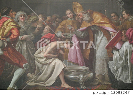 イタリア　ミラノ　サンタ・マリア・デッレ・グラツィエ教会の絵画（レプリカ） 12093247