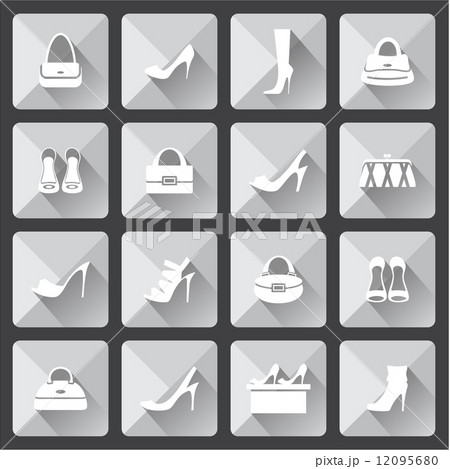Set of flat icons for mobile app and web with long shadows. vector Set of flat icons for mobile app and web with long shadows. vector 12095680