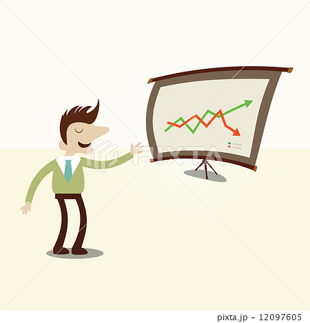 Businessman presentation chart. 12097605