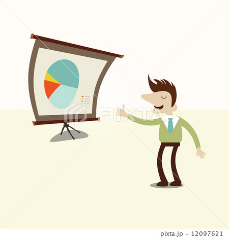 Businessman presentation chart. 12097621