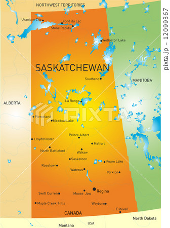 Saskatchewan province map 12099367