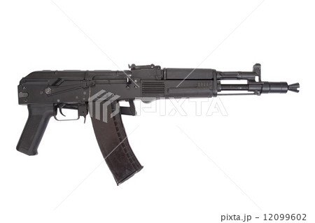 a new modern Kalashnikov assault rifle on white a new modern Kalashnikov assault rifle on white 12099602