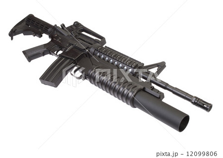 An M4A1 SOPMOD carbine equipped with an M203 grenade launcher 12099806