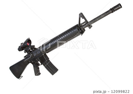 US Army M16 rifle isolated on a white background 12099822