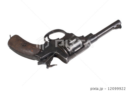 revolver gun isolated on a white background 12099922