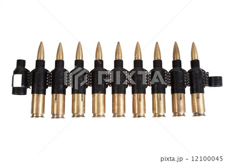 chain of cartridges on white background 12100045