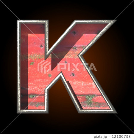Vector old metal letter k Vector old metal letter k 12100738