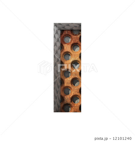 Vector metal cutted figure i. Paste to any background 12101240