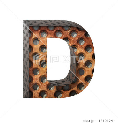 Vector metal cutted figure d. Paste to any background 12101241