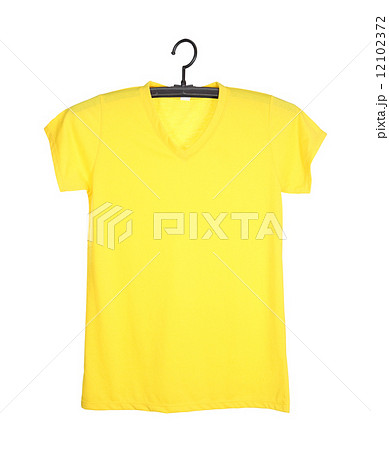 t-shirt on hanger isolated on white t-shirt on hanger isolated on white 12102372