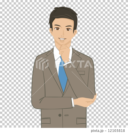 ビジネスマン　考える　理解　解釈　腕組み 12103818