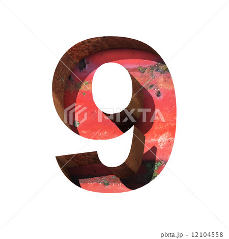 Vector metal cutted figure 9. Paste to any background 12104558