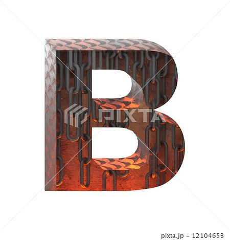 Vector hot metal cutted figure b. Paste to any background 12104653