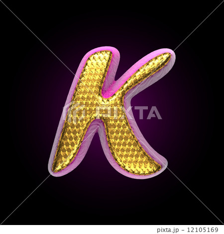 vector golden and pink letter k 12105169