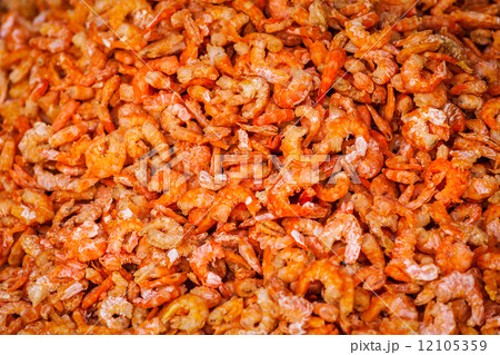 Dried shrimps close up  12105359