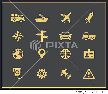 Transportation icons set 12110917