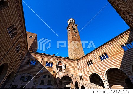 Lamberti Tower and Ragione Palace - Verona Italy 12126177