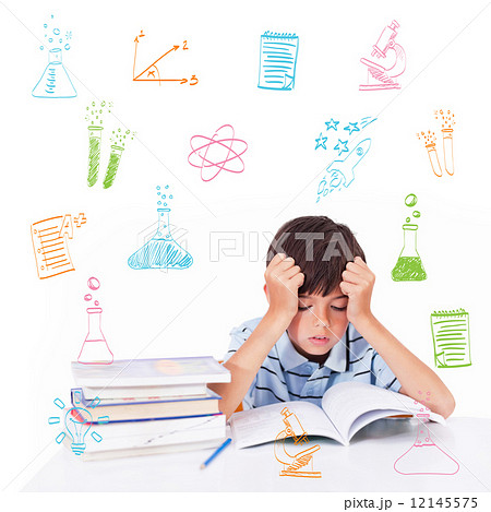 Composite image of school subjects doodles Composite image of school subjects doodles 12145575
