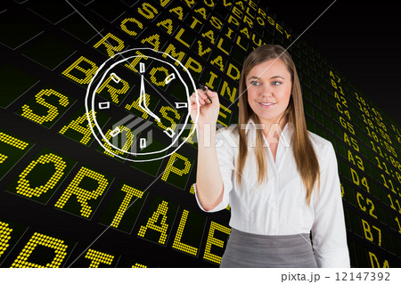 Composite image of business person drawing 12147392