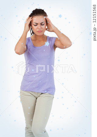 Young female having a headache Young female having a headache 12151568