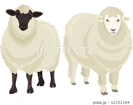 動物画像無料 ロイヤリティフリー羊 イラスト 素材 無料