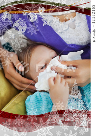 Mother taking care of her ill child 12152165
