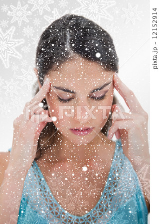 Portrait of a young woman having a headache Portrait of a young woman having a headache 12152914