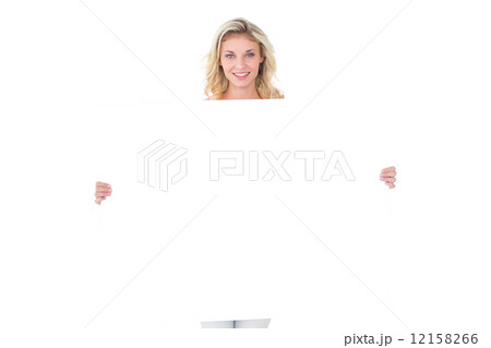 Pretty young blonde showing poster Pretty young blonde showing poster 12158266