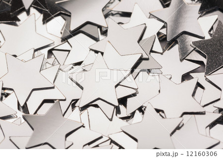 Many silver star decorations background Many silver star decorations background 12160306