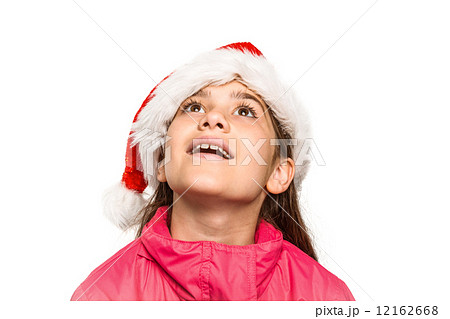 Festive little girl looking surprised 12162668