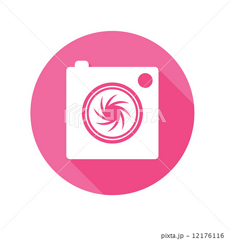Camera icon long shadow symbol flat Camera icon long shadow symbol flat 12176116