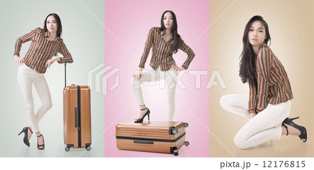 Travel concept with Asian beauty Travel concept with Asian beauty 12176815
