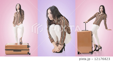 Travel concept with Asian beauty 12176823