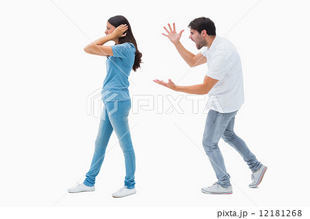 Angry boyfriend shouting at girlfriend Angry boyfriend shouting at girlfriend 12181268