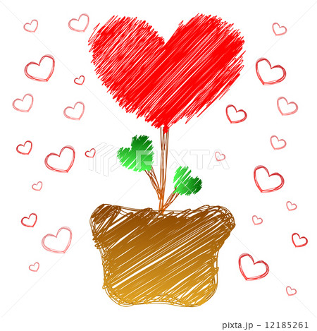 Heart tree in doodle style 12185261