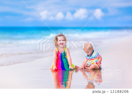 Kids playing on the beach 12188206