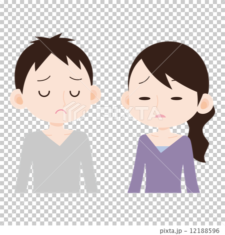 Couple upper half awkward - Stock Illustration [12188596] - PIXTA