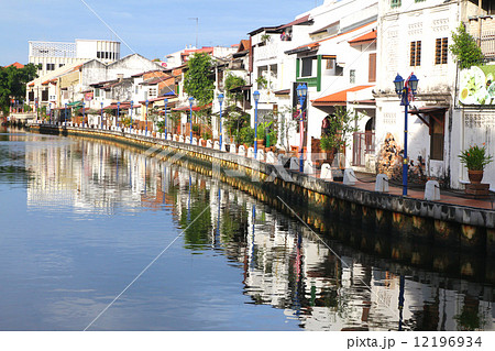Calm morning at Melaka riverside, Malaysia 12196934