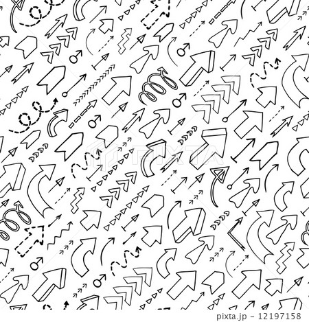 Seamless background of hand drawn arrows 12197158