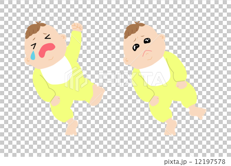 泣きそうな赤ちゃん ギャン泣きする赤ちゃん 泣きそうな赤ちゃん ギャン泣きする赤ちゃん 12197578