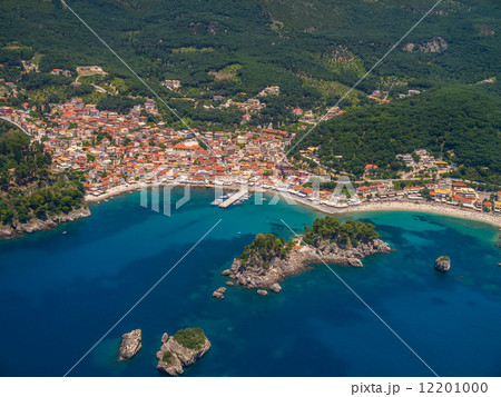 Aerial view on the village of Parga Greece 12201000