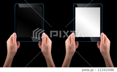 Touch screen tablet computer with hand 12202086