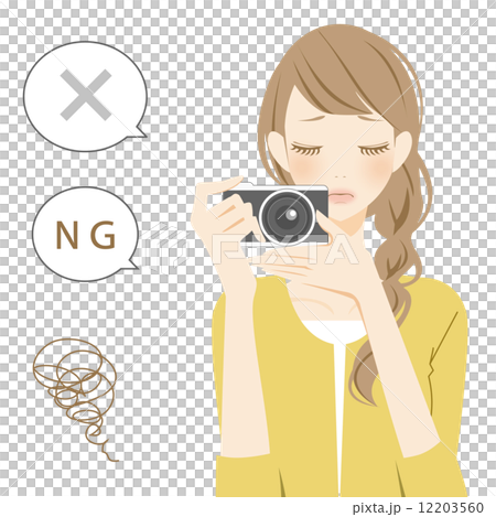 Negative parts Women troubled with camera 12203560