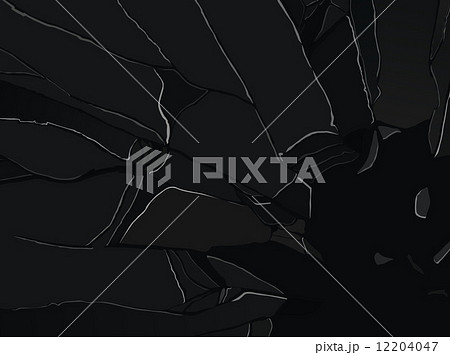 Sharp pieces of smashed glass on black 12204047