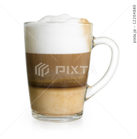 Cappuccino in glass cup isolated with clipping path included Cappuccino in glass cup isolated with clipping path included 12204880